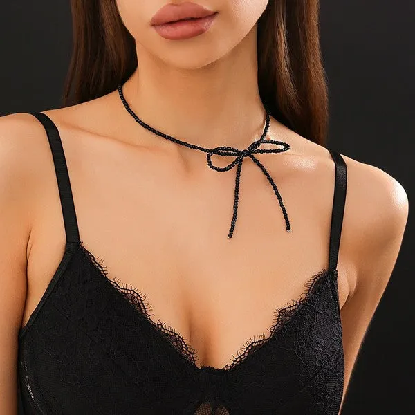 Necklaces Miss Sparkling Bow Necklace