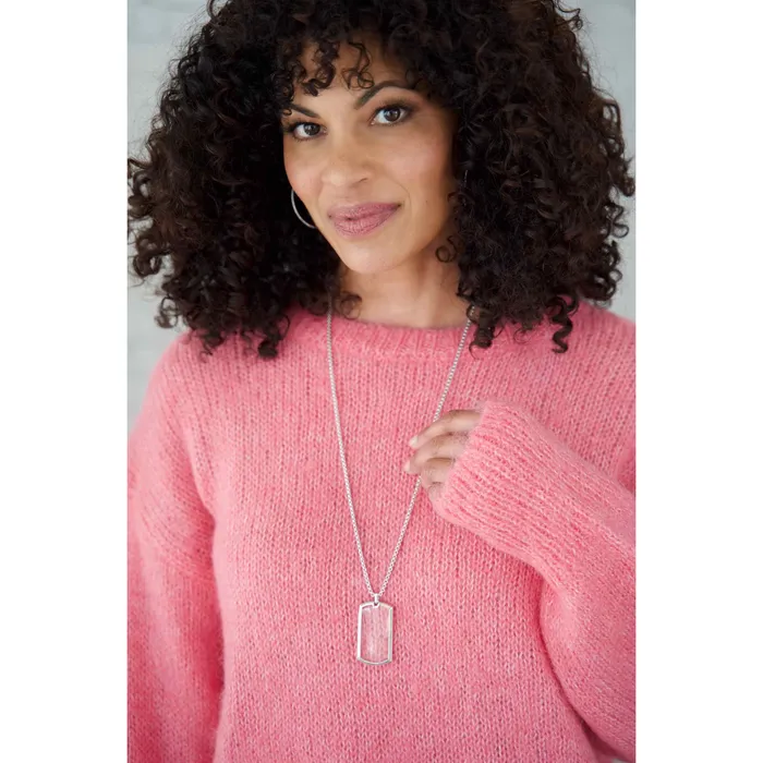 Necklaces Moderne Monocle Hudson Silver Magnifier Pendant Necklace