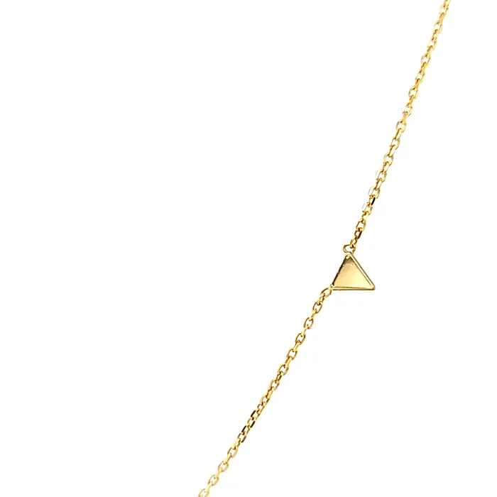 Necklaces Royal Chain 14k Yellow Gold Point Station Necklace I7395