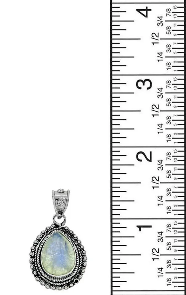 Necklaces YoTreasure Moonstone Pendant Solid 925 Sterling Silver Chain Necklace18