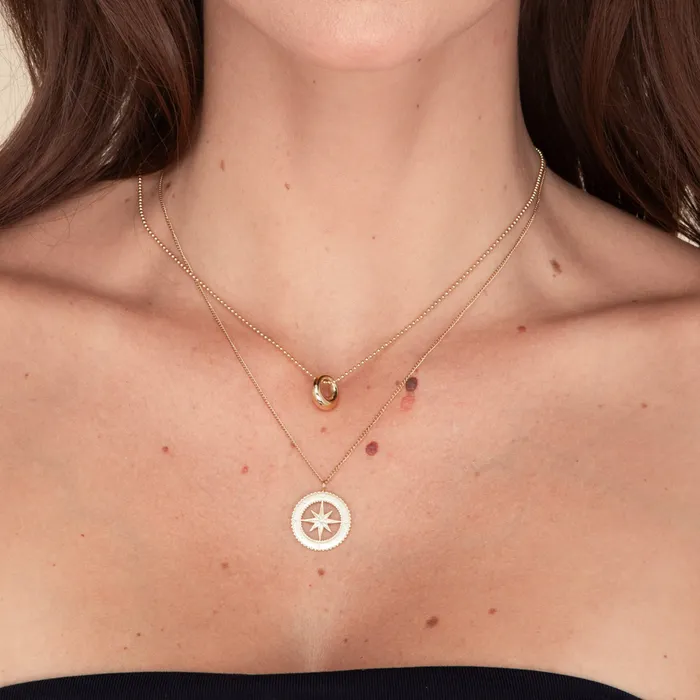 North Star Compass Necklace Camile Stone Necklaces