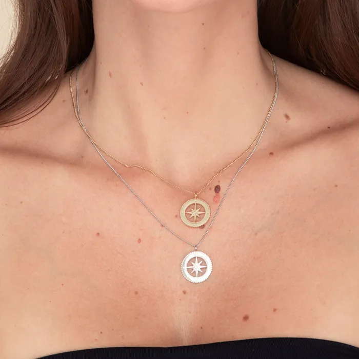 North Star Compass Necklace Camile Stone Necklaces