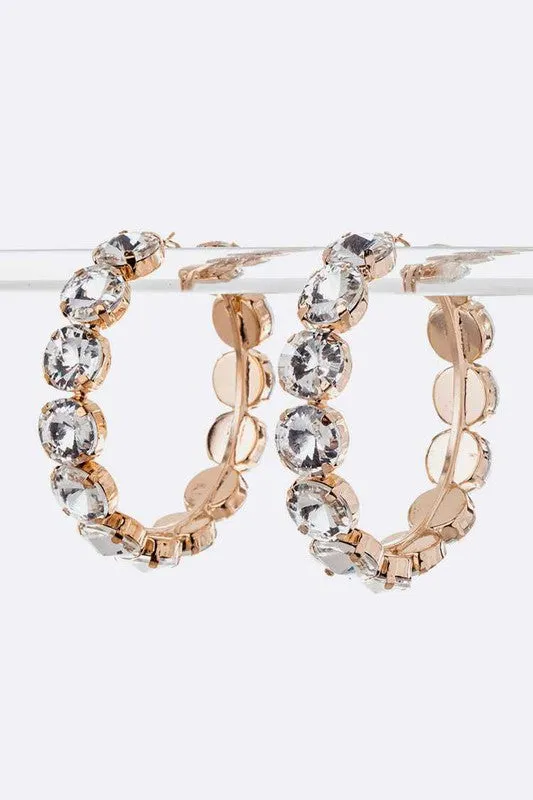 Oversize Crystal Iconic Hoop Earrings LA Jewelry Plaza Earrings Oversize Crystal Iconic Hoop Earrings LA Jewelry Plaza Earrings
