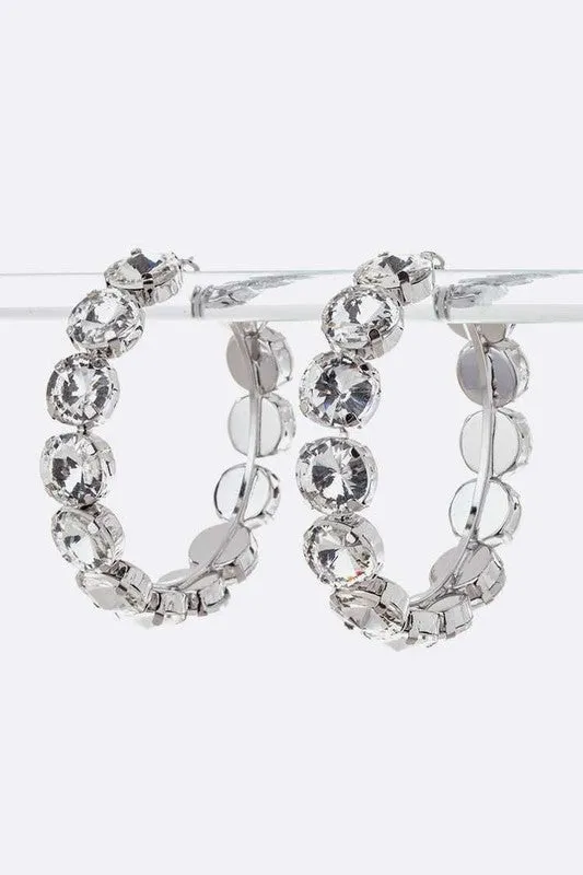 Oversize Crystal Iconic Hoop Earrings LA Jewelry Plaza Earrings Oversize Crystal Iconic Hoop Earrings LA Jewelry Plaza Earrings