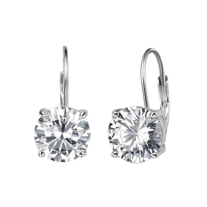 Personalized Jewel Earrings 8mm Cubic Zirconia Solid 925 Sterling Silver Hoop Earrings For Women Romantic Style Jewelry Gift For Friend Personalized Jewel Earrings 8mm Cubic Zirconia Solid 925 Sterling Silver Hoop Earrings For Women Romantic Style Jewelry Gift For Friend