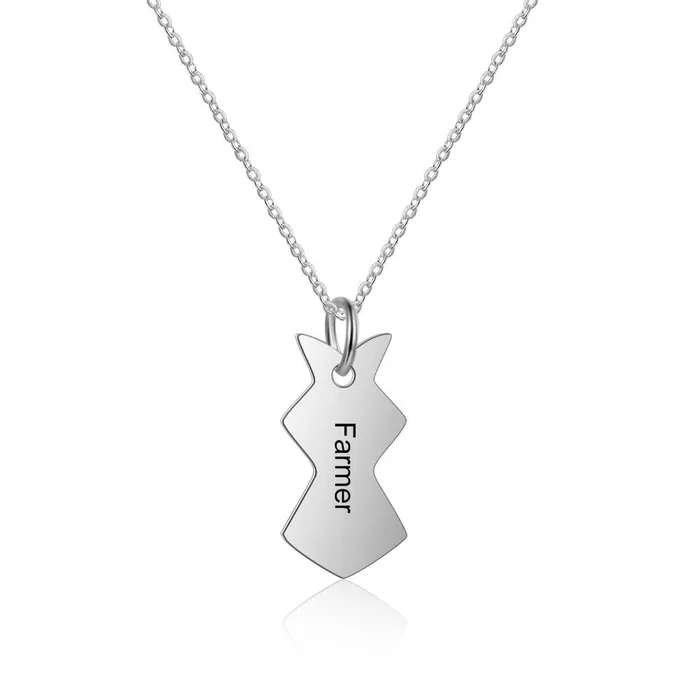 Personalized Jewel Necklaces 3 Pcs Heart Shape Personalized Name Necklace