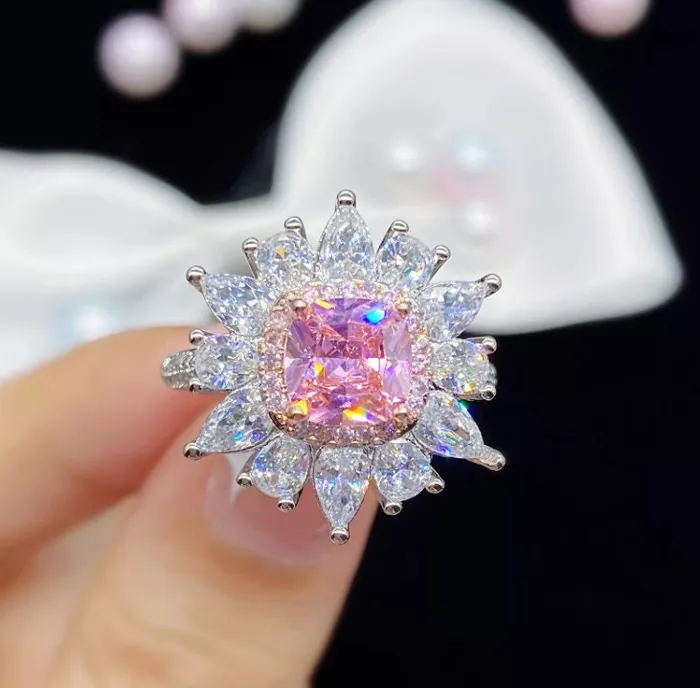 Pink Diamond Ring Pink Diamond Engagement Ring Flower Shape Ring Minx London Rings Pink Diamond Ring Pink Diamond Engagement Ring Flower Shape Ring Minx London Rings