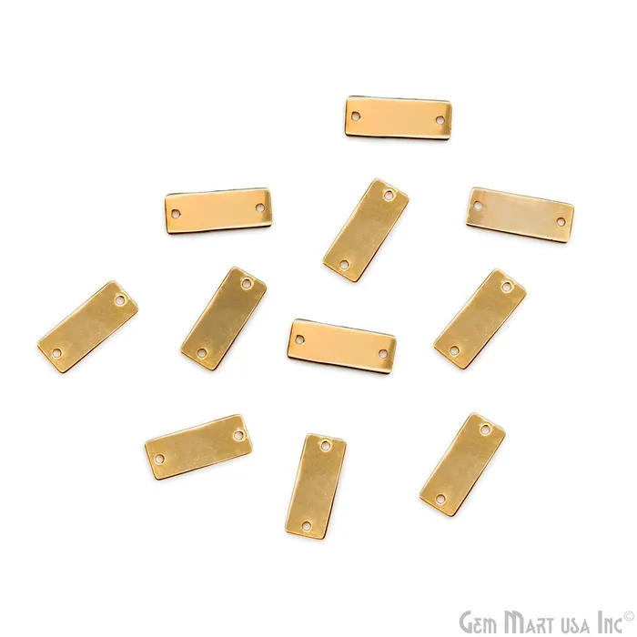 PreStyled Sets 5pc Lot Gold Spacers Bar 2 Hole Bar 20x8mm Gold Plated Rectangle Multi Strand Bar GemMartUSA