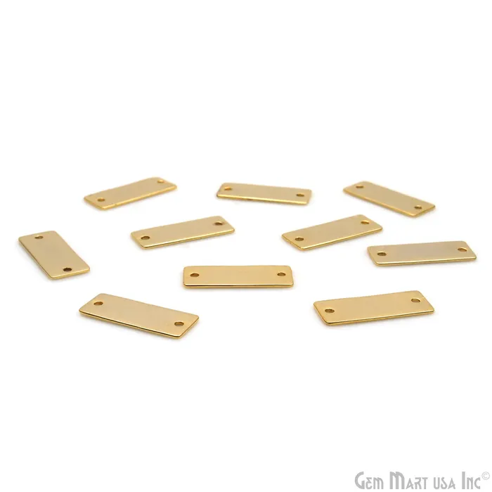 PreStyled Sets 5pc Lot Gold Spacers Bar 2 Hole Bar 20x8mm Gold Plated Rectangle Multi Strand Bar GemMartUSA