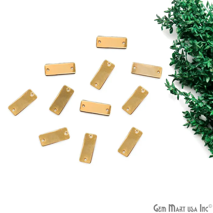 PreStyled Sets 5pc Lot Gold Spacers Bar 2 Hole Bar 20x8mm Gold Plated Rectangle Multi Strand Bar GemMartUSA