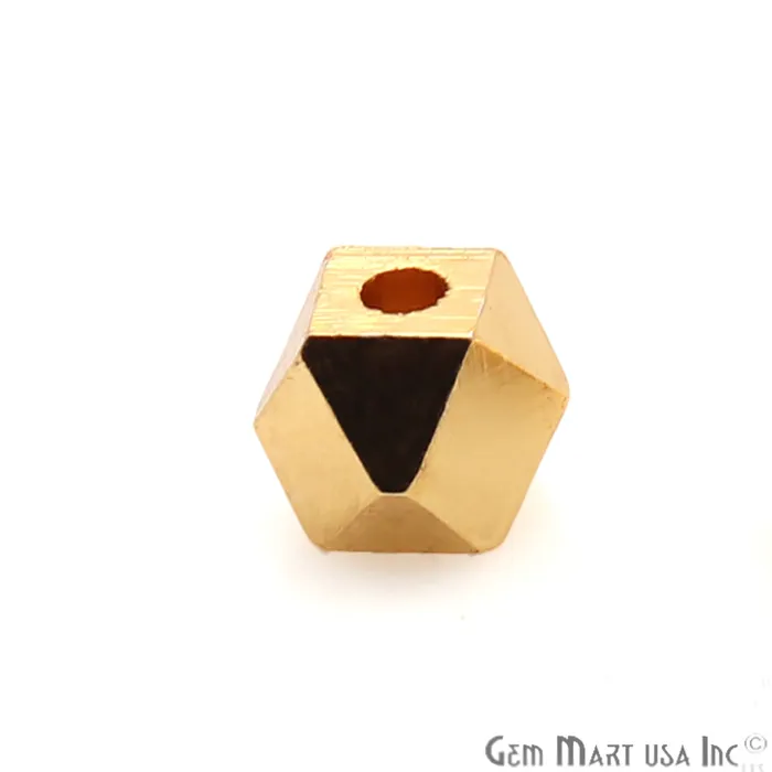 PreStyled Sets 5pc Lot Hexagon Gold Plated 4mm Drilled Beads Finding GemMartUSA