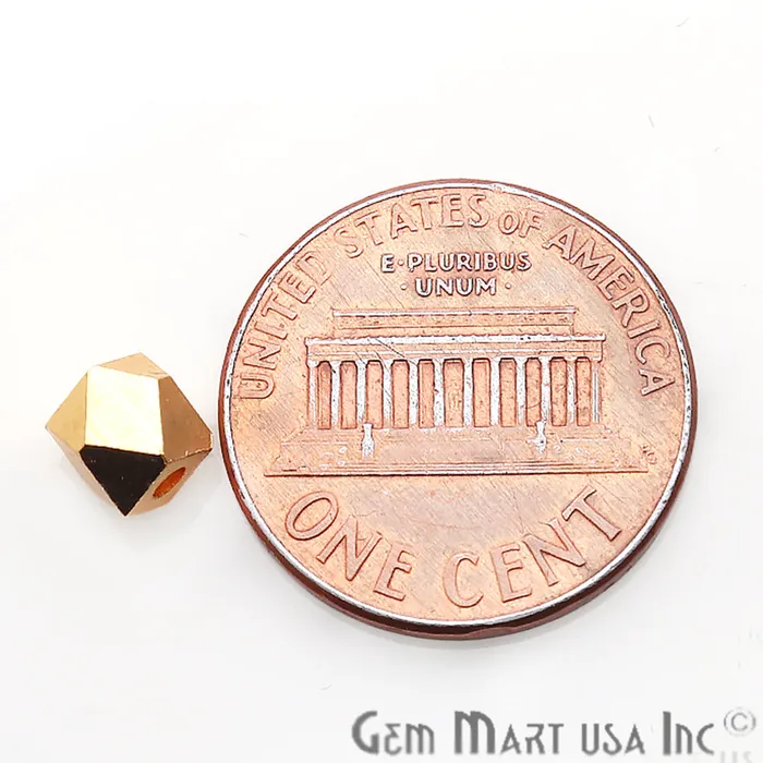 PreStyled Sets 5pc Lot Hexagon Gold Plated 4mm Drilled Beads Finding GemMartUSA
