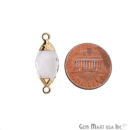PreStyled Sets GemMartUSA Crystal Gold Electroplated 10x20mm Marquise Gemstone Connector PreStyled Sets GemMartUSA Crystal Gold Electroplated 10x20mm Marquise Gemstone Connector