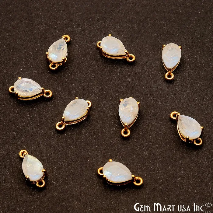 PreStyled Sets GemMartUSA Rainbow Moonstone Prong Setting Gold Plated Flashy Gemstone Connector PreStyled Sets GemMartUSA Rainbow Moonstone Prong Setting Gold Plated Flashy Gemstone Connector