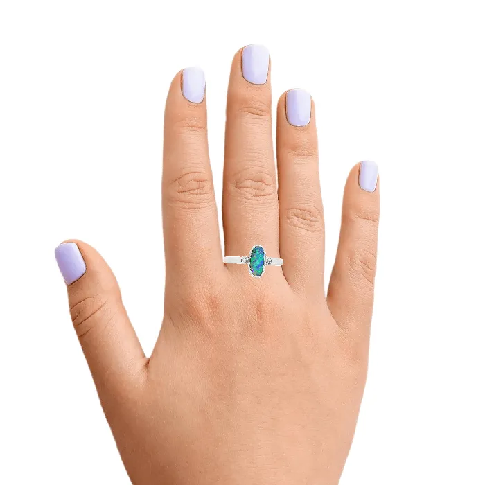 Rings Australian Opal Black Ring set in Sterling Silver Australian Opal Cutters Rings Australian Opal Black Ring set in Sterling Silver Australian Opal Cutters