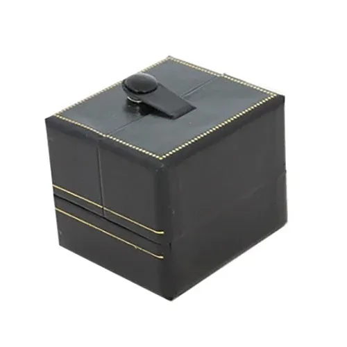 Rings Black Two Door Deluxe Ring Leather with outer box JPIDisplay