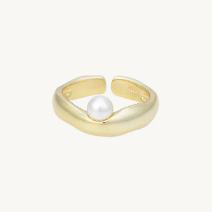 Rings Camile Stone Offset Pearl Open Ring
