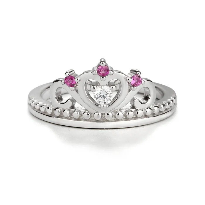 Rings Cherished Moments Jewelry Sterling Silver Tiara Baby Ring with CZs for Kids Rings Cherished Moments Jewelry Sterling Silver Tiara Baby Ring with CZs for Kids