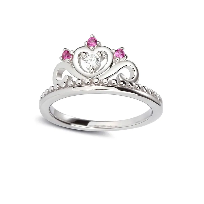 Rings Cherished Moments Jewelry Sterling Silver Tiara Baby Ring with CZs for Kids