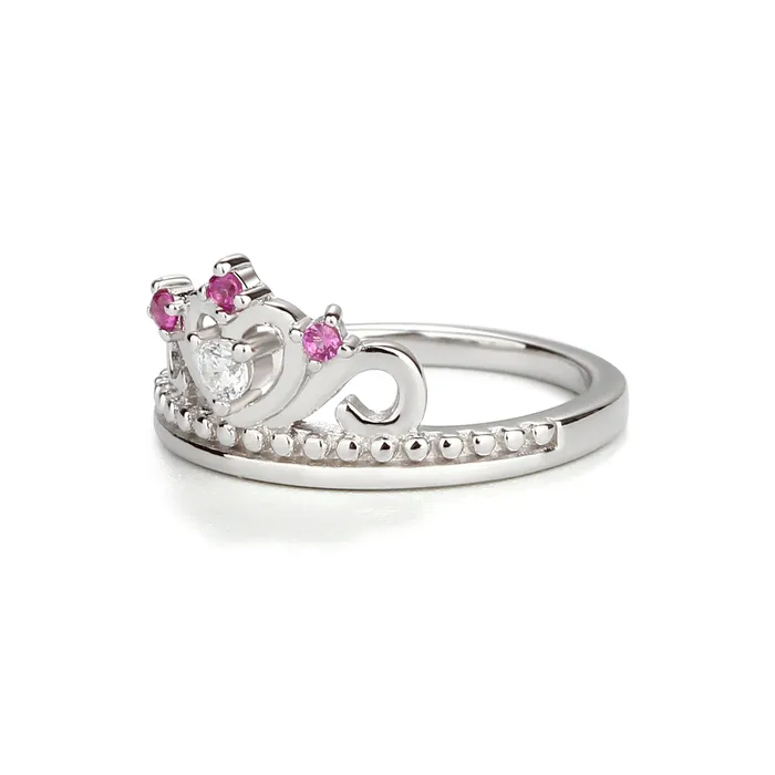 Rings Cherished Moments Jewelry Sterling Silver Tiara Baby Ring with CZs for Kids