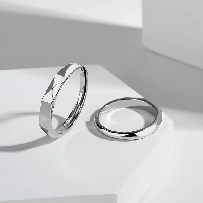 Rings Customized Jewel Couple Adjustable Light Sculpted Ring