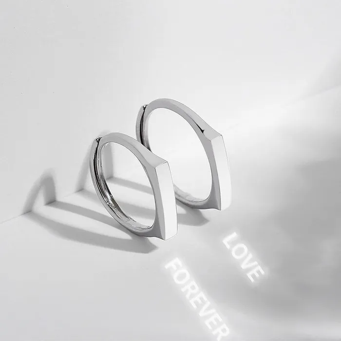 Rings Customized Jewel Couple Adjustable Light Sculpted Ring