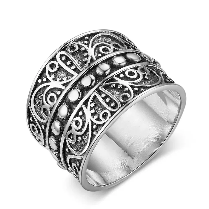 Rings customjewelryan Vintage Style Female Wide Rings With 155MM Wide Mysterious Pattern Party Ring Gift for Girls Rings customjewelryan Vintage Style Female Wide Rings With 155MM Wide Mysterious Pattern Party Ring Gift for Girls