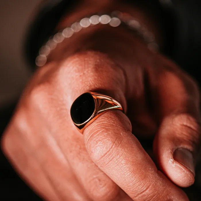 Rings Grace PK ROUND ONYX RING