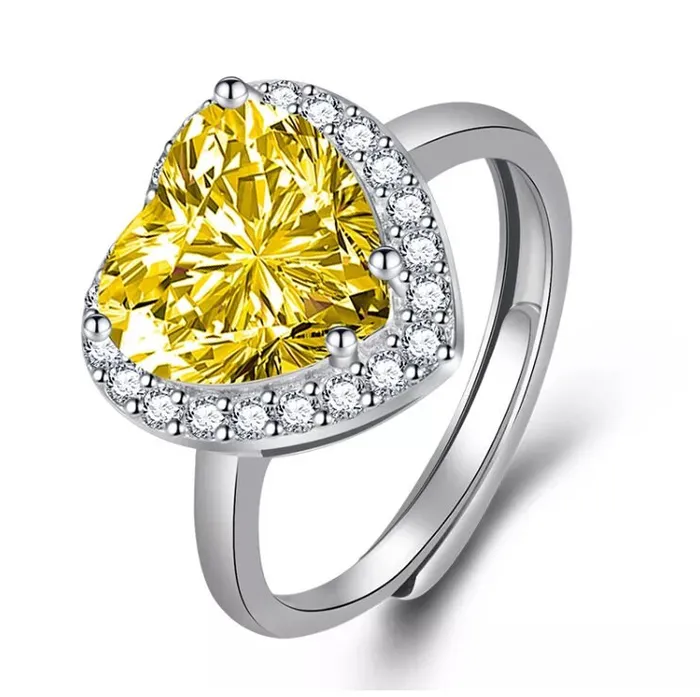 Rings Heart Ring Heart Shaped Ring Heart Shape Ring Diamond Heart Ring Womens Yellow Diamond Ring Engagement Ring Yellow Diamond Ring Lab Diamonds London