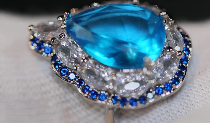 Rings Lab Diamonds London Aquamarine Blue Diamond Ring Blue Pear Cut Diamond Ring