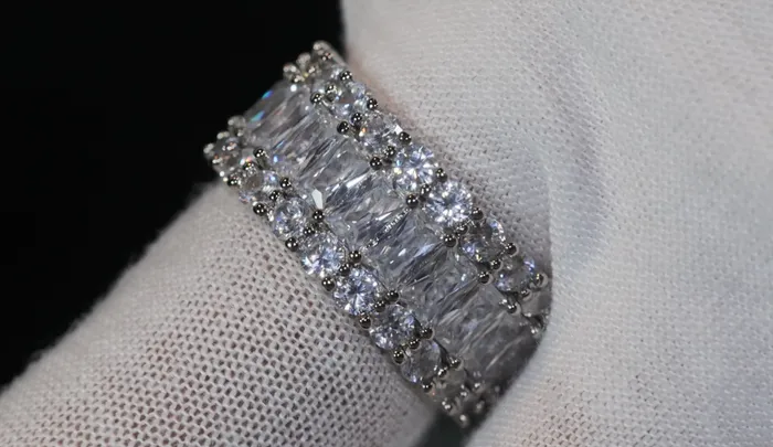 Rings Lab Diamonds London Baguette Ring Eternity Ring Mens Iced Out Ring Womens Eternity Ring