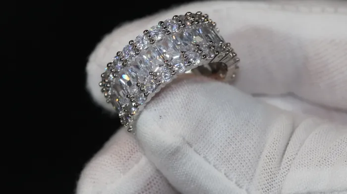 Rings Lab Diamonds London Baguette Ring Eternity Ring Mens Iced Out Ring Womens Eternity Ring