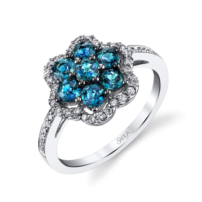 Rings Safiya Jewels Born Supremacy 18K White Gold Natural Alexandrite Ring Rings Safiya Jewels Born Supremacy 18K White Gold Natural Alexandrite Ring