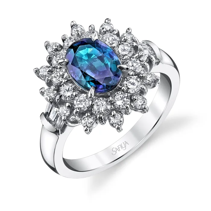 Rings Safiya Jewels Stellar Grace Platinum Natural Alexandrite Ring