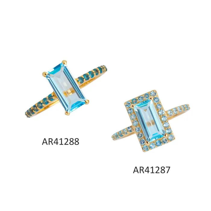 Rings Sky Blue Topaz Swiss Blue Topaz Solid 14K Yellow Gold Wedding Ring Jewelry YoTreasure Rings Sky Blue Topaz Swiss Blue Topaz Solid 14K Yellow Gold Wedding Ring Jewelry YoTreasure
