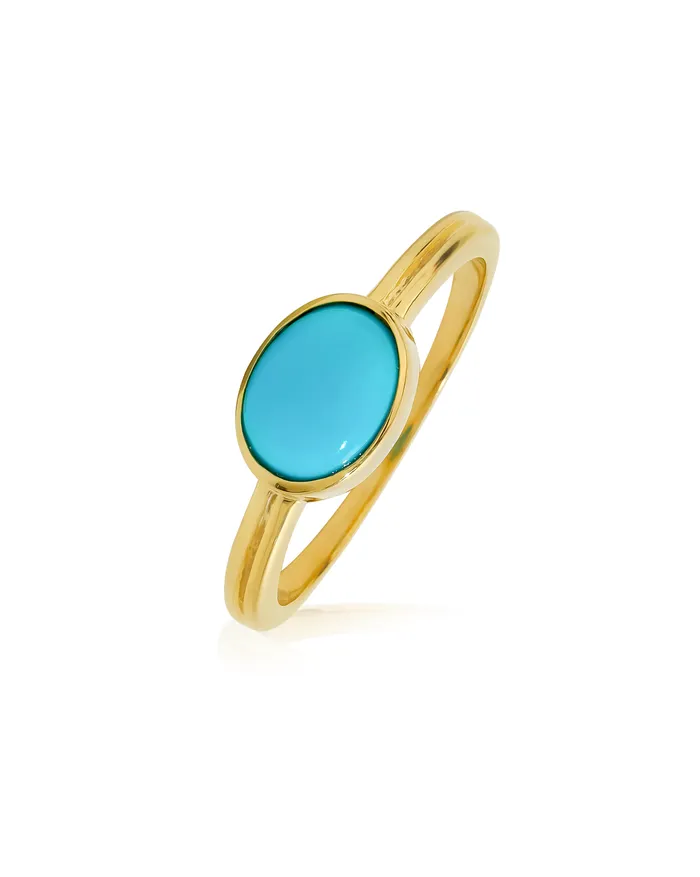 Rings YoTreasure Arizona Turquoise Ring 14k Gold Plated Over 925 Silver Jewelry Rings YoTreasure Arizona Turquoise Ring 14k Gold Plated Over 925 Silver Jewelry