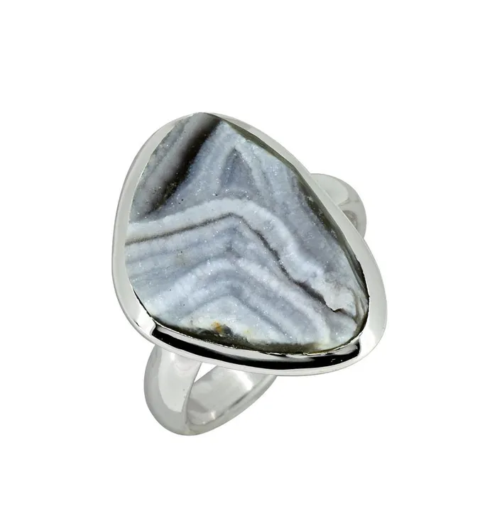 Rings YoTreasure Desert Druzy Gemstone Solid 925 Sterling Silver Ring