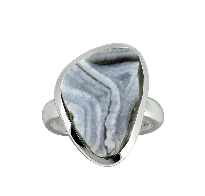 Rings YoTreasure Desert Druzy Gemstone Solid 925 Sterling Silver Ring