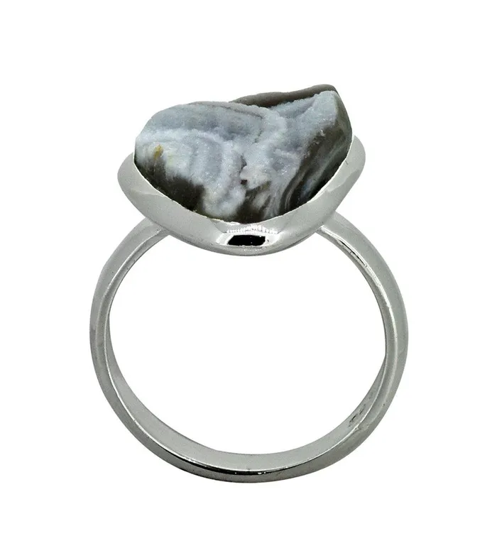 Rings YoTreasure Desert Druzy Gemstone Solid 925 Sterling Silver Ring