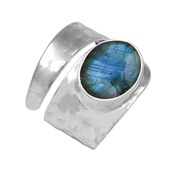 Rings YoTreasure Labradorite Solid 925 Sterling Silver Designer Ring Jewelry