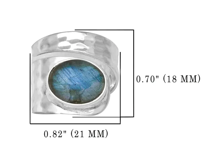 Rings YoTreasure Labradorite Solid 925 Sterling Silver Designer Ring Jewelry