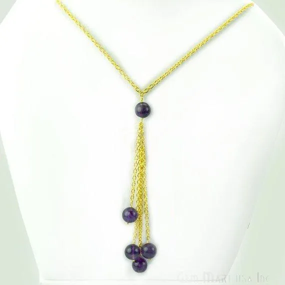 Round Shape Dangle Drop Beads Gemstone Long Necklace Chain Pick your Gemstone GemMartUSA Necklaces Round Shape Dangle Drop Beads Gemstone Long Necklace Chain Pick your Gemstone GemMartUSA Necklaces