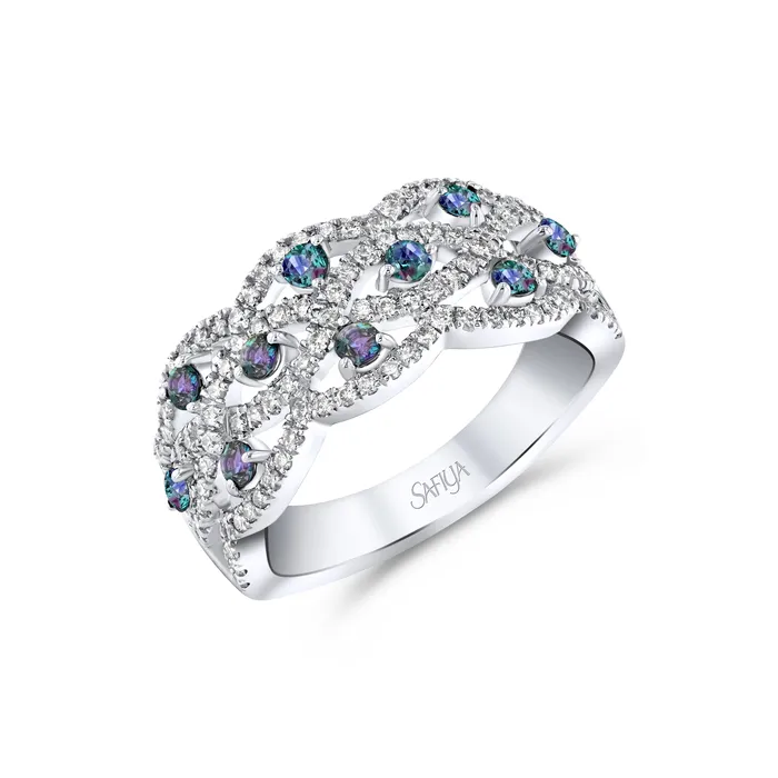 Safiya Jewels Rings Starry Night 18K White Gold Natural Alexandrite Ring Safiya Jewels Rings Starry Night 18K White Gold Natural Alexandrite Ring