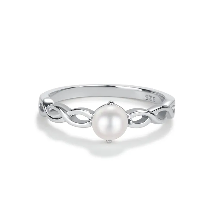 Sterling Silver Pearl Baby Ring with Twisted Band for Little Girls Cherished Moments Jewelry Rings Sterling Silver Pearl Baby Ring with Twisted Band for Little Girls Cherished Moments Jewelry Rings
