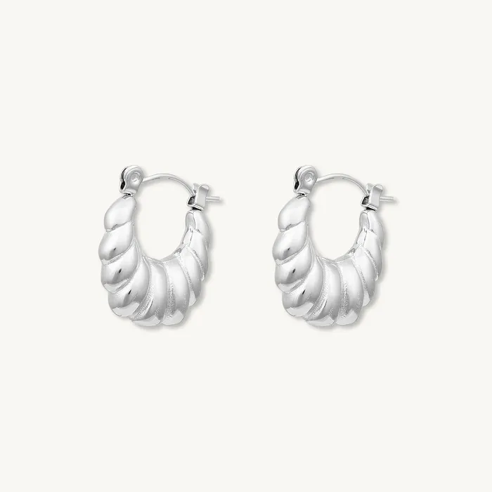 Valentina Hoop Earrings Camile Stone Earrings