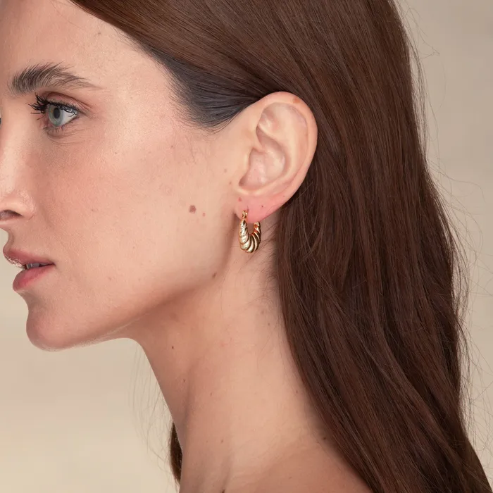 Valentina Hoop Earrings Camile Stone Earrings