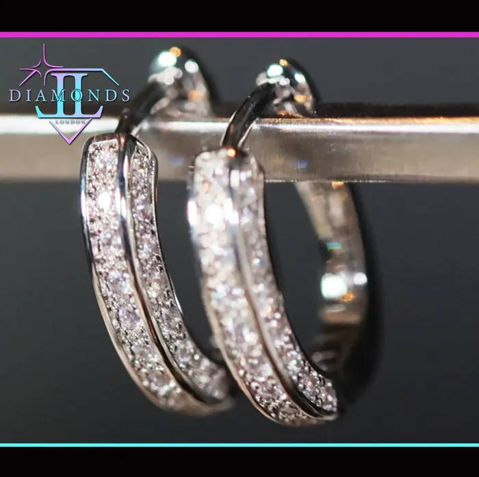 Womens Diamond Hoop Earrings Hoop Earrings Womens Earrings Lab Diamonds London Earrings Womens Diamond Hoop Earrings Hoop Earrings Womens Earrings Lab Diamonds London Earrings