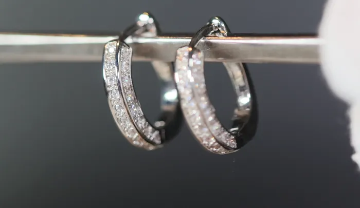Womens Diamond Hoop Earrings Hoop Earrings Womens Earrings Lab Diamonds London Earrings