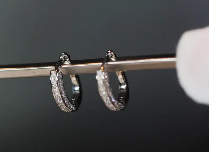 Womens Diamond Hoop Earrings Hoop Earrings Womens Earrings Lab Diamonds London Earrings