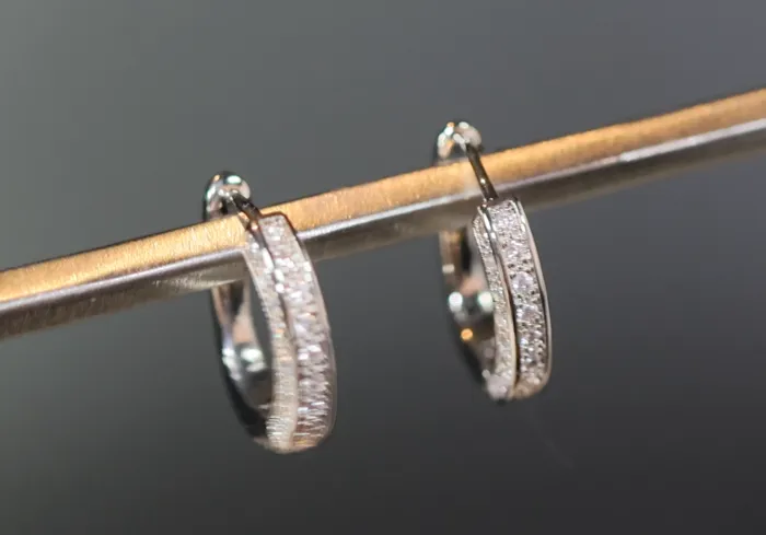Womens Diamond Hoop Earrings Hoop Earrings Womens Earrings Lab Diamonds London Earrings